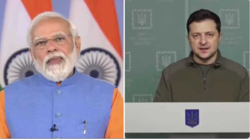 यूक्रेन से भारतीयों को निकालने में मदद के लिए पीएम मोदी ने जेलेंस्की को धन्यवाद दिया यूक्रेन से भारतीयों को निकालने में मदद के लिए पीएम मोदी ने जेलेंस्की को धन्यवाद दिया